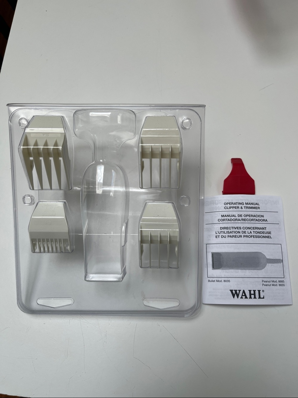 WAHL Peanut trimmer/clipper Clear Plastic Trimmer Guard Set - White Attachments